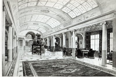 Design for a Winter Garden Reception Room on the Ocean Liner, Admiral von Tirpitz, c.1911 by Charles and Bischoff, A. Mewes